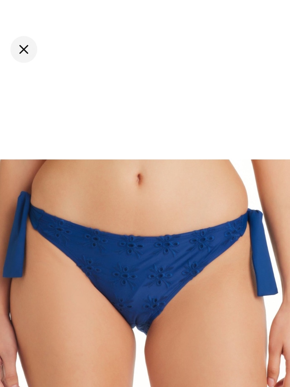 Bleu Rod Beattie 14 Bottoms Bikini Eyes Wide Open Hipster Tie Side Navy NWT